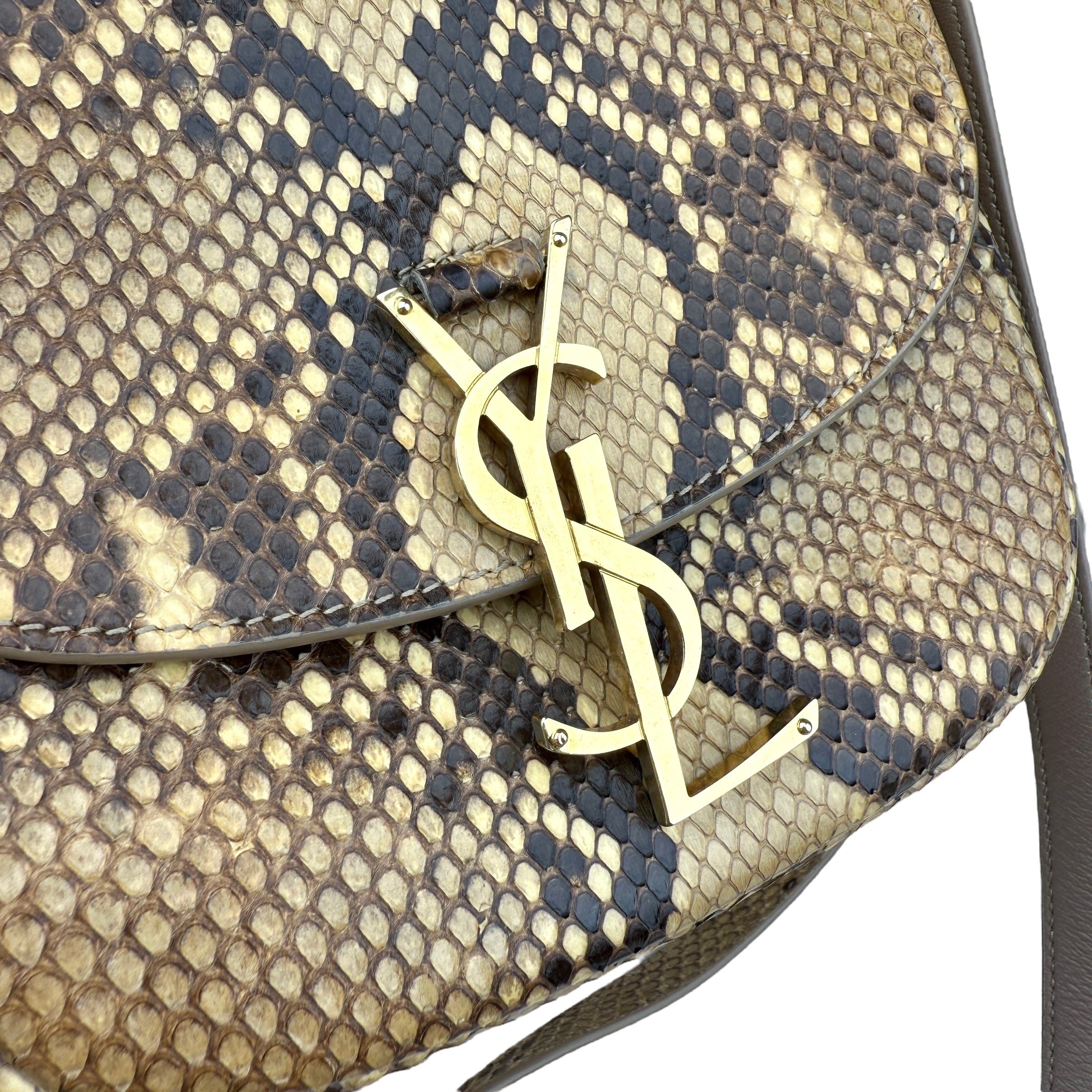 Pre-owned saint-laurent-python-crossbody-bag-front