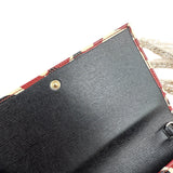 Pre-owned gucci-leather-leopard-print-clutch-crossbody-chain-shoulder-wallet-bag-front