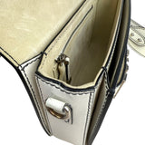 Pre-owned dior-jadior-white-calfskin-crossbody-bag-silver-hardware-front