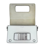 Pre-owned dior-jadior-white-calfskin-crossbody-bag-silver-hardware-front