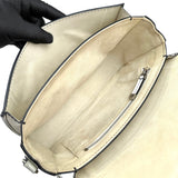 Pre-owned dior-jadior-white-calfskin-crossbody-bag-silver-hardware-front
