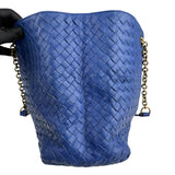 Pre-owned bottega-veneta-nappa-medium-blue-front-view