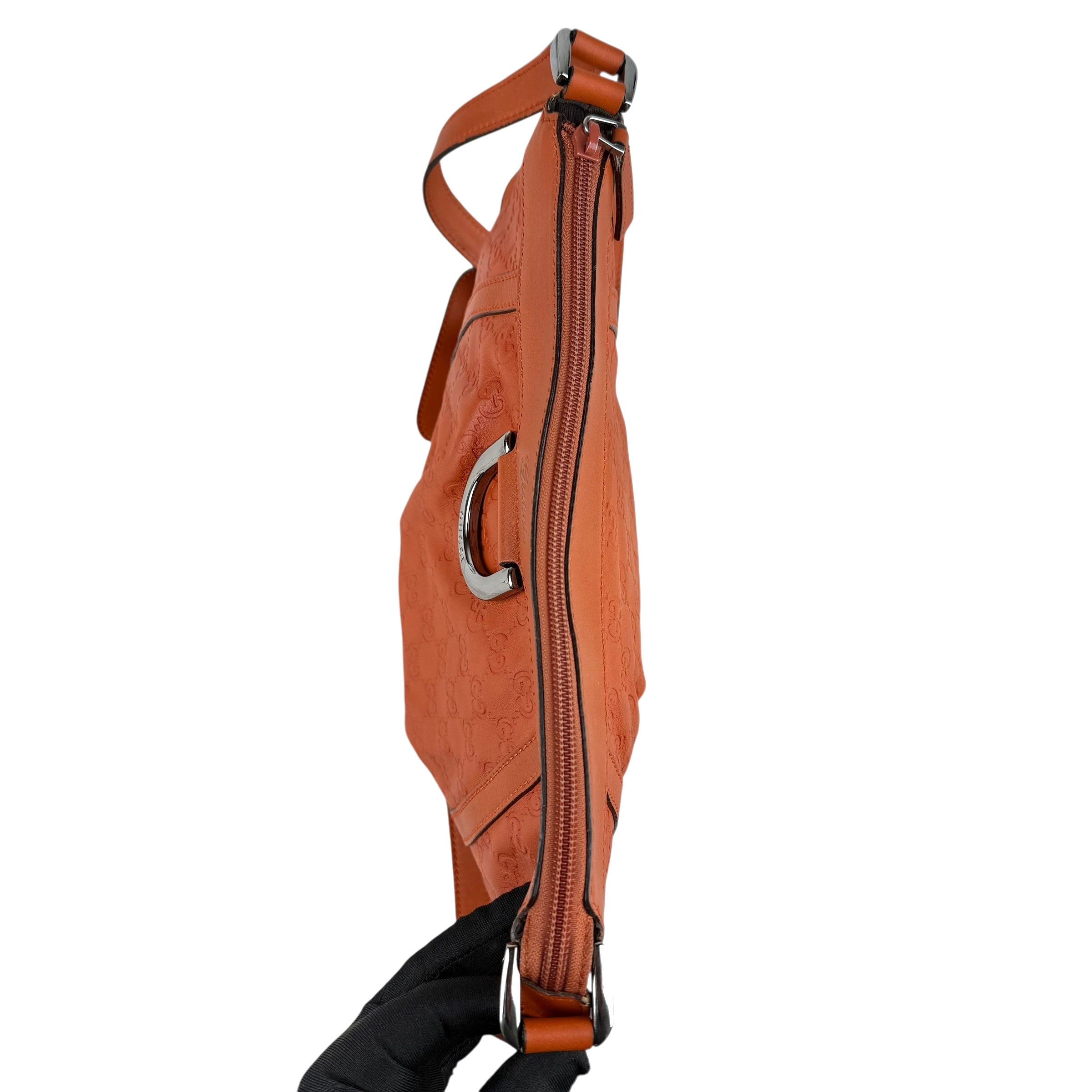 Pre-owned gucci-guccissima-abbey-d-ring-crossbody-bag-front