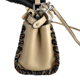 Pre-owned fendi-peekaboo-mini-handbag-beige-front