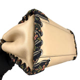 Pre-owned fendi-peekaboo-mini-handbag-beige-front