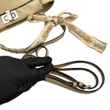 Pre-owned fendi-peekaboo-mini-handbag-beige-front