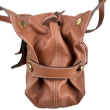 Pre-owned loewe-brown-leather-shoulder-bag-front