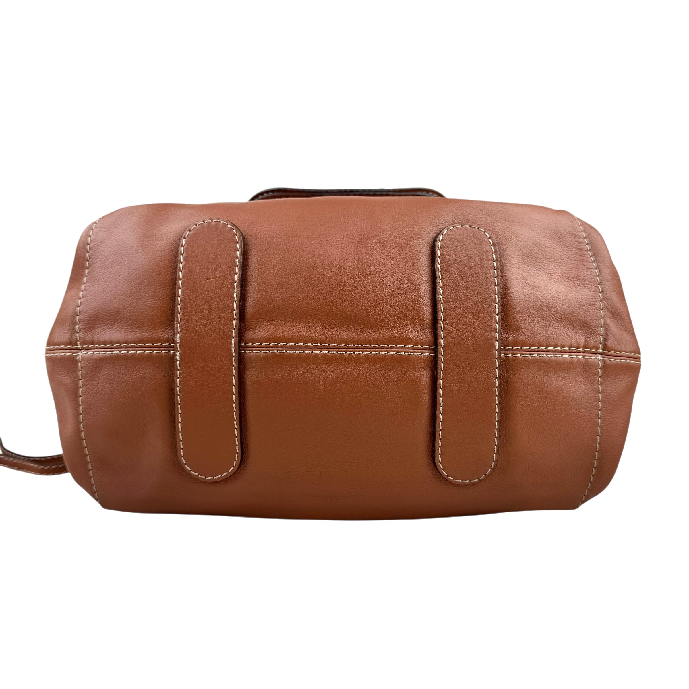 Pre-owned loewe-brown-leather-shoulder-bag-front