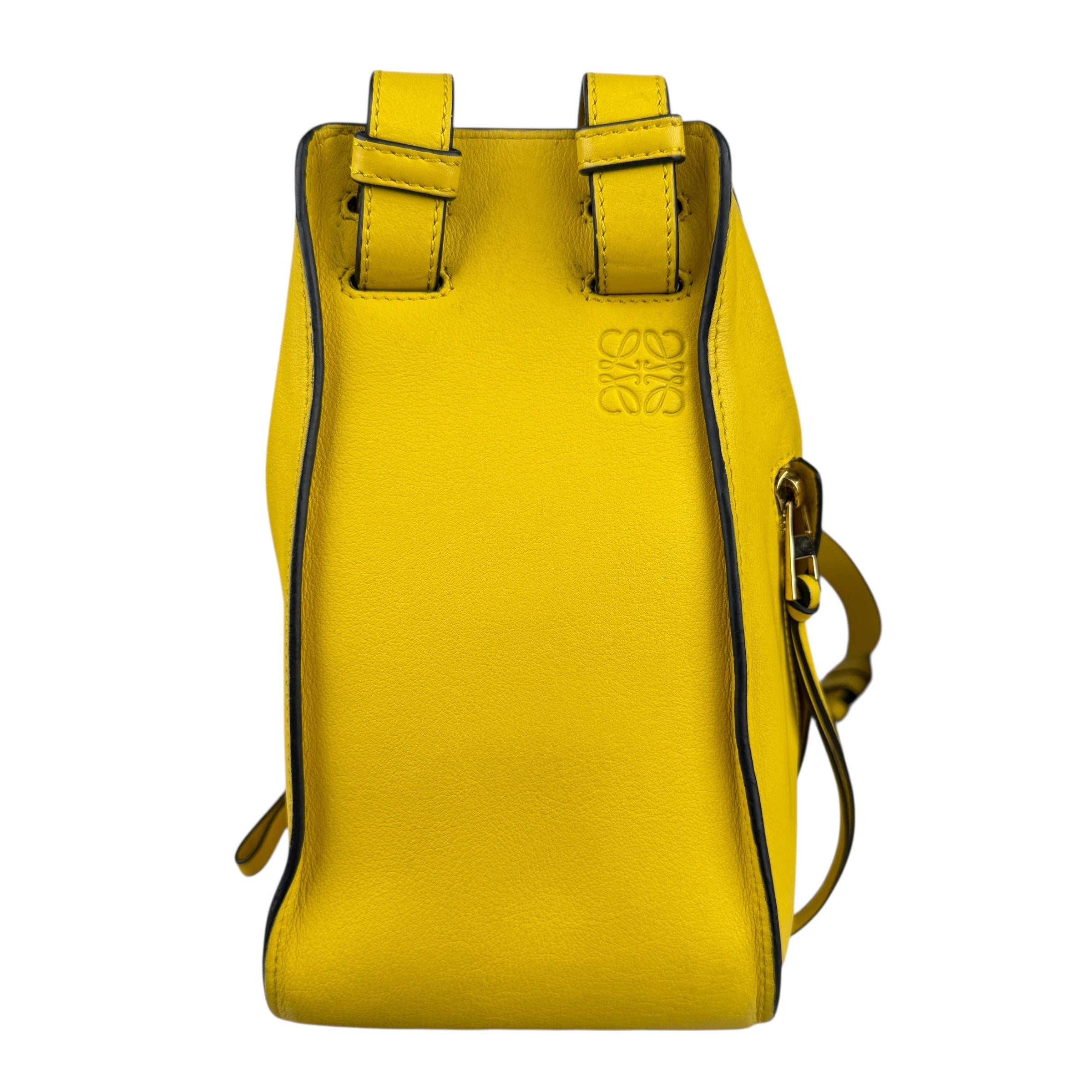 Pre-owned loewe-hammock-yellow-leather-front-view
