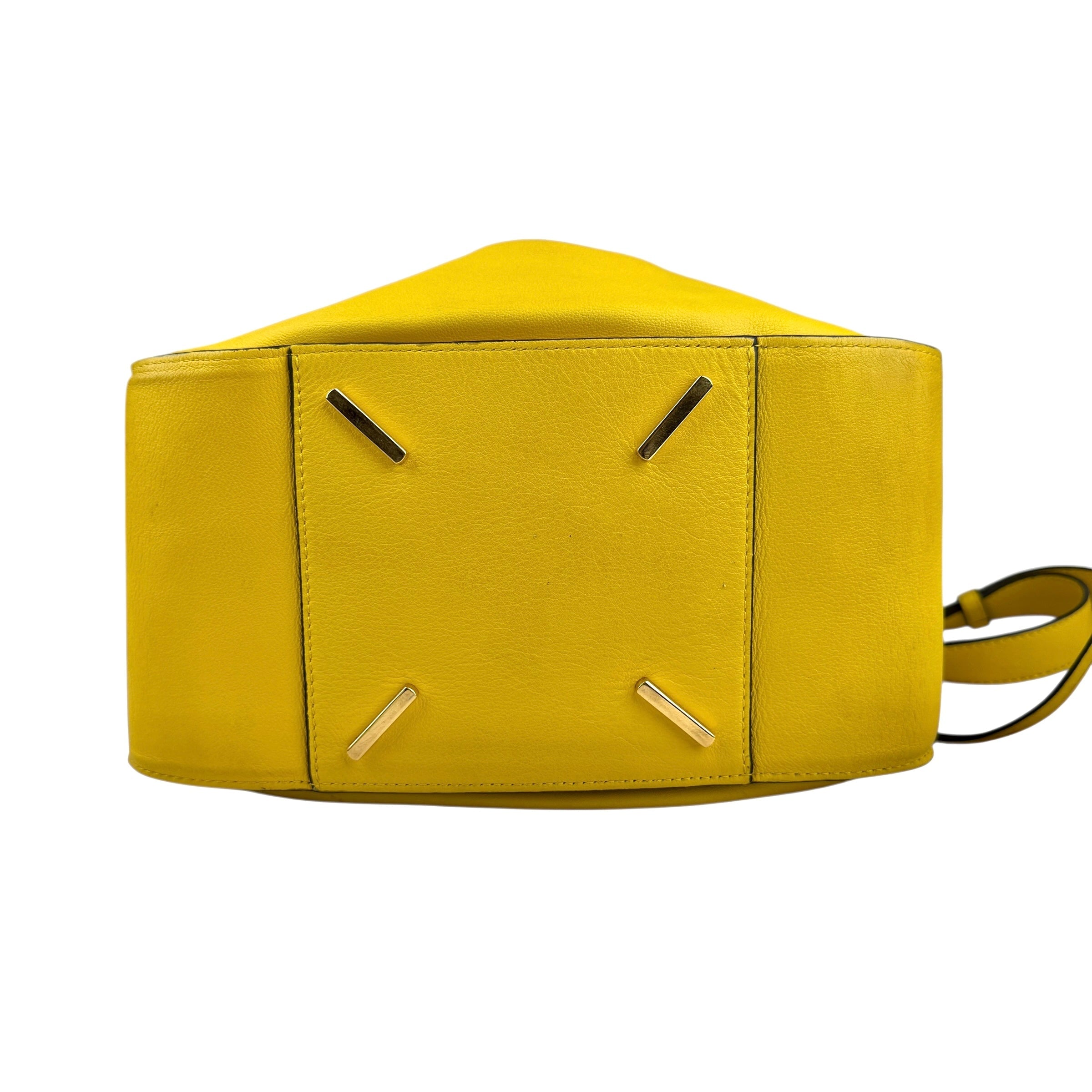 Pre-owned loewe-hammock-yellow-leather-front-view