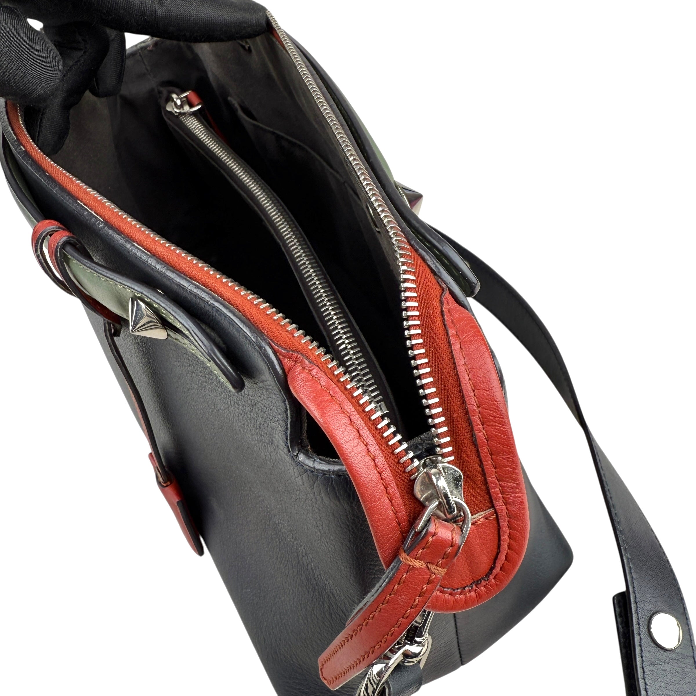 Pre-owned fendi-by-the-way-tricolor-calfskin-front-view