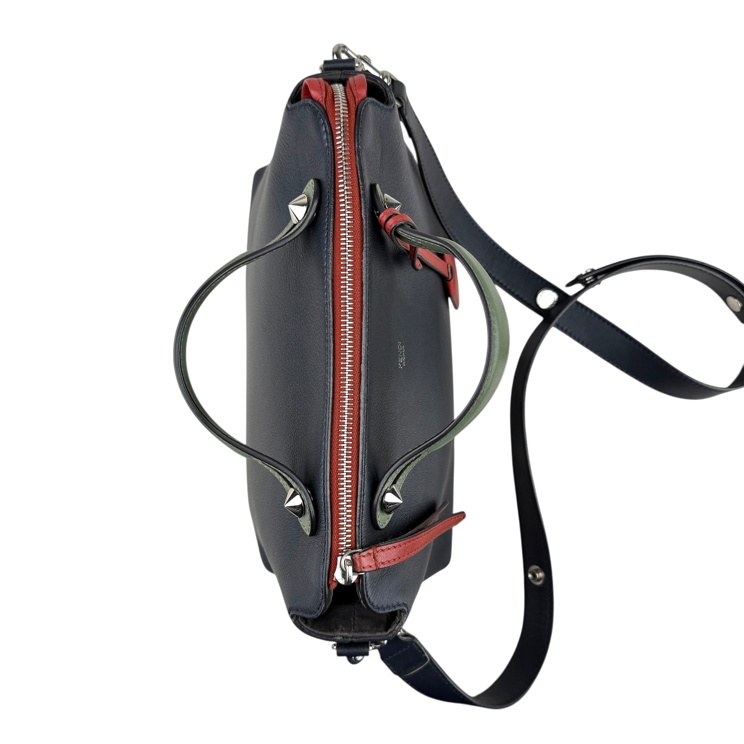 Pre-owned fendi-by-the-way-tricolor-calfskin-front-view