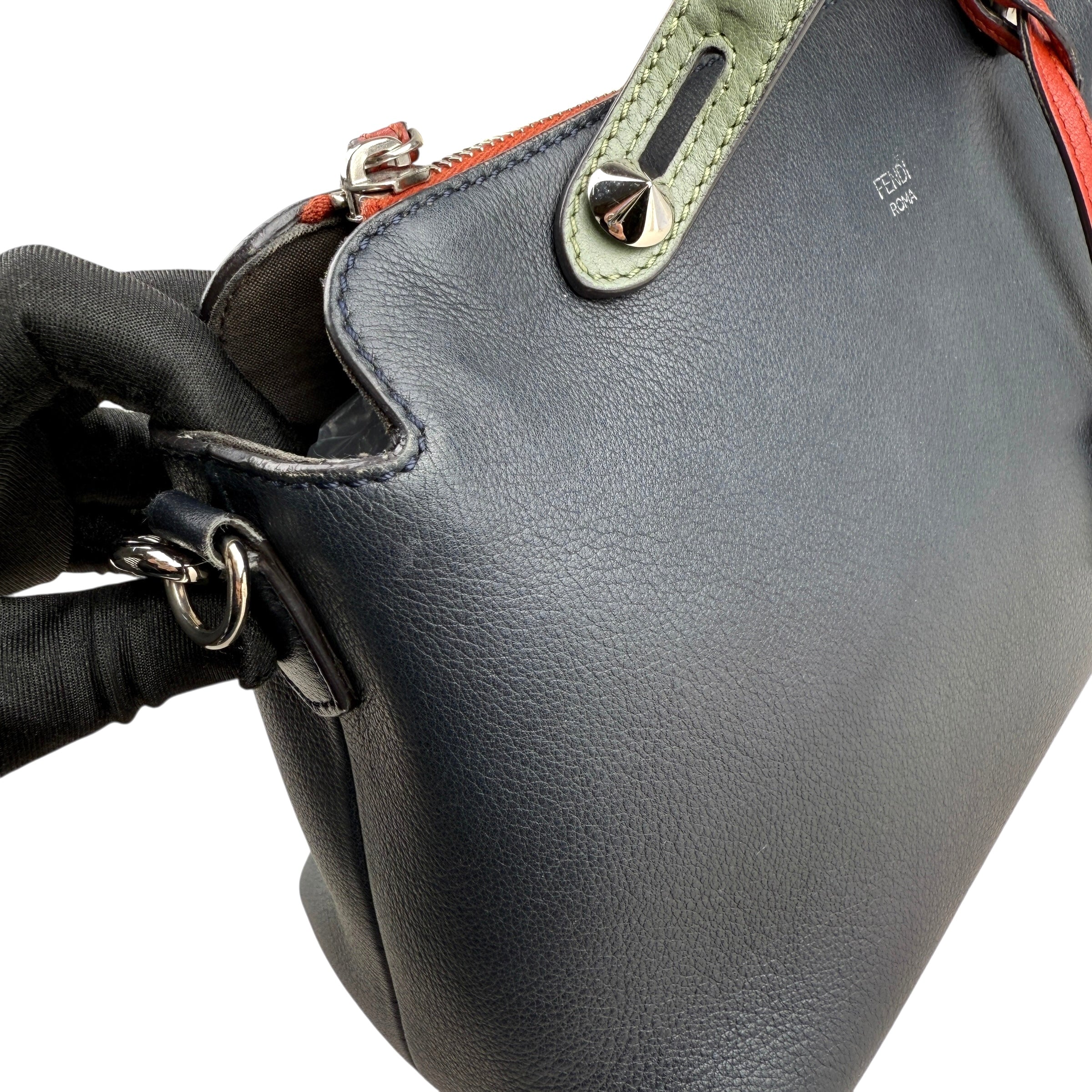 Pre-owned fendi-by-the-way-tricolor-calfskin-front-view