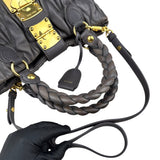 Pre-owned miu-miu-argilla-matelasse-tote-front-view