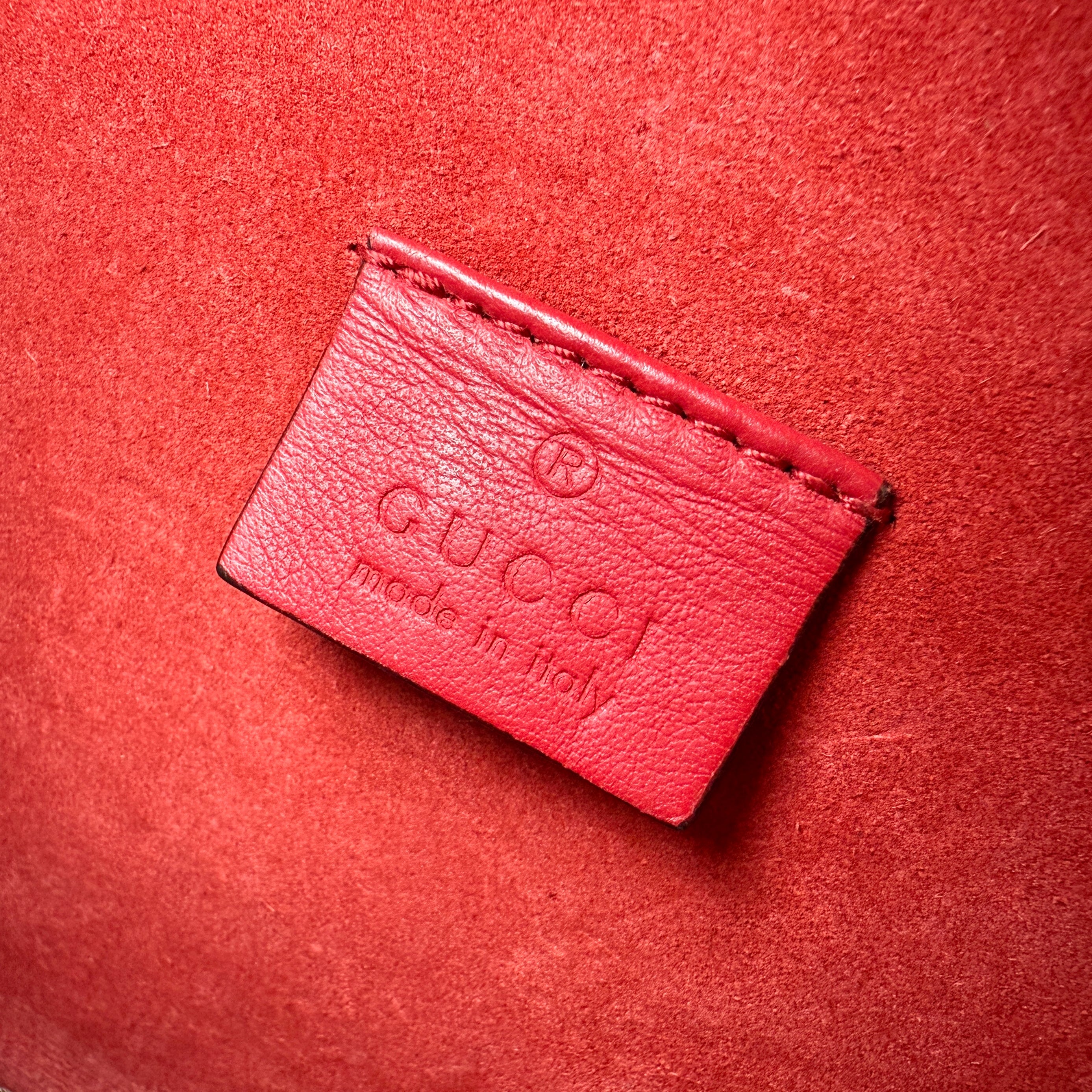Pre-owned gucci-dionysus-small-beige-red-back-view