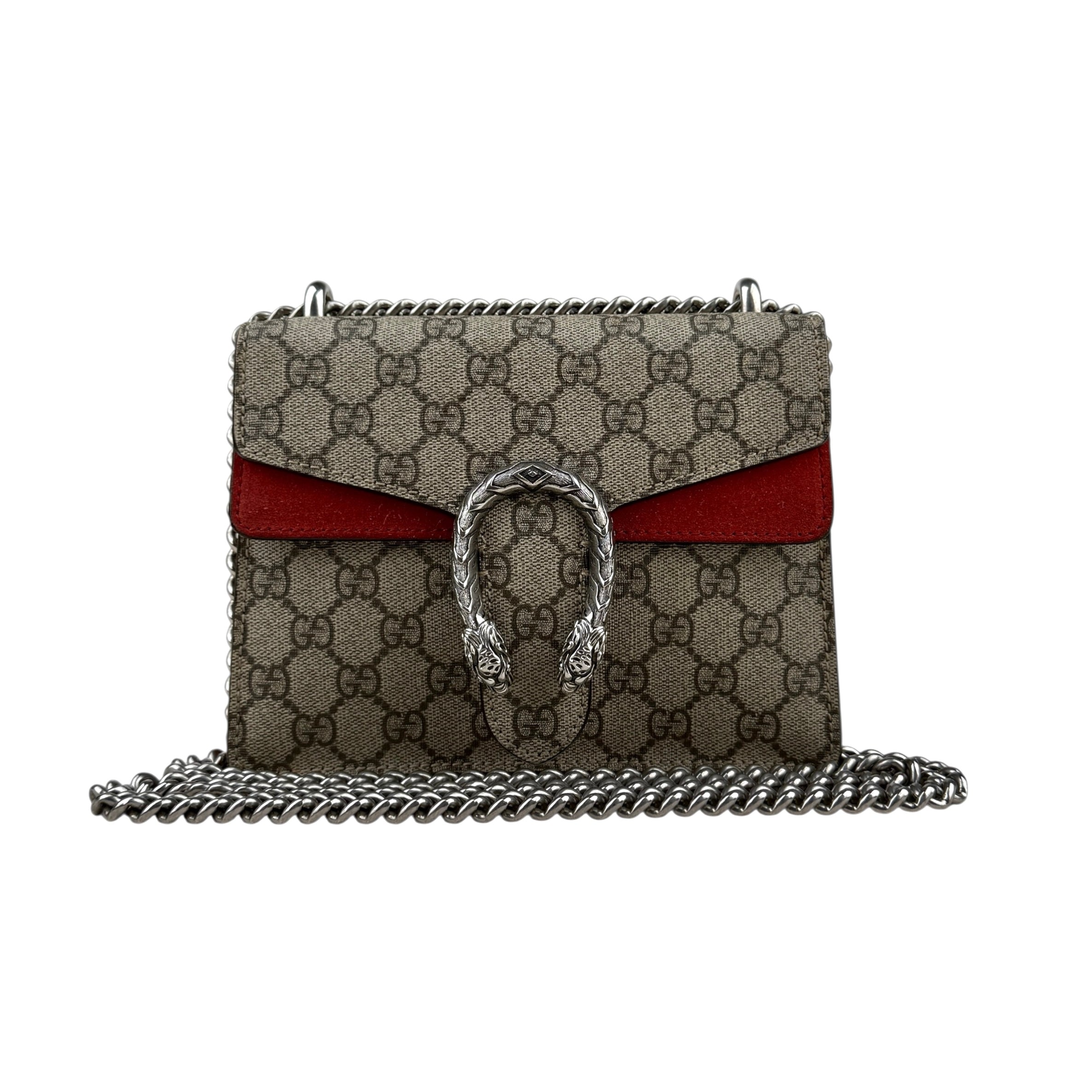 Pre-owned gucci-dionysus-small-beige-red-back-view main image