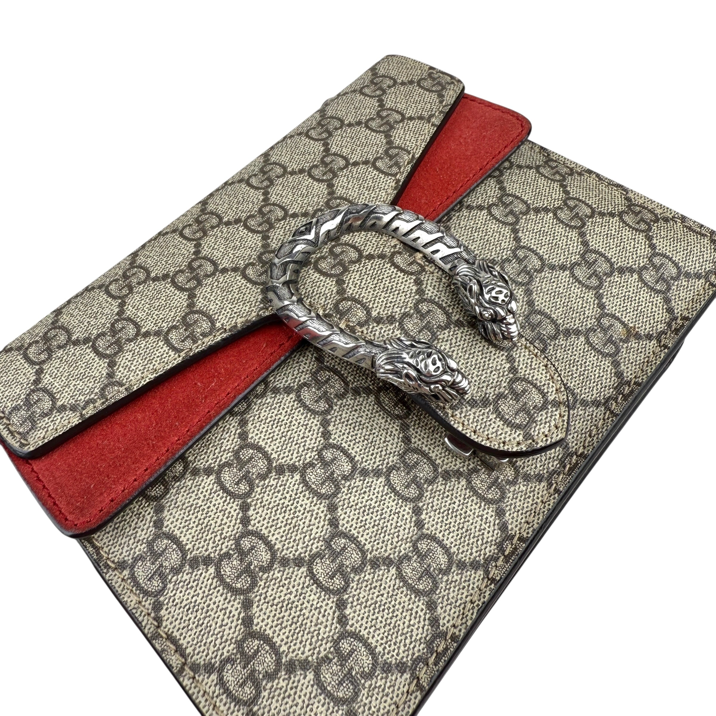 Pre-owned gucci-dionysus-small-beige-red-back-view