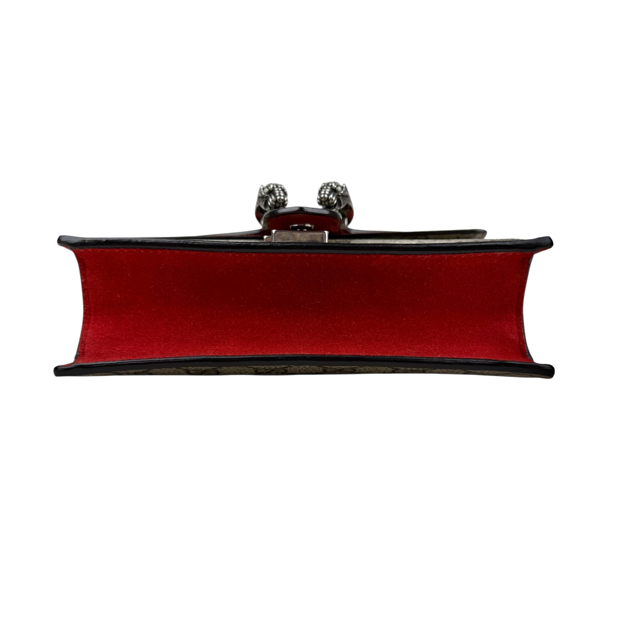 Pre-owned gucci-dionysus-small-beige-red-back-view