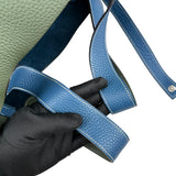 Pre-owned hermes-picotin-lock-casaque-vert-canopee-bleu-thalassa-clemence-bag-front