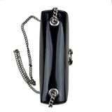 Pre-owned gucci-interlocking-g-black-glossy-front-view