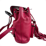 Pre-owned gucci-bamboo-drawstring-backpack-front-view