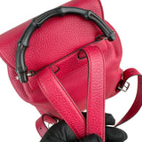 Pre-owned gucci-bamboo-drawstring-backpack-front-view