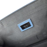 Pre-owned Fendi Cerulean Blue Calfskin Leather Baguette Shoulder Bag