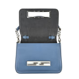 Pre-owned Fendi Cerulean Blue Calfskin Leather Baguette Shoulder Bag