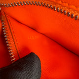 Pre-owned Celine Classic Box Small Leather Shoulder Bag in Orange