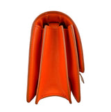 Pre-owned Celine Classic Box Small Leather Shoulder Bag in Orange