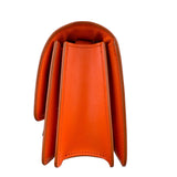 Pre-owned Celine Classic Box Small Leather Shoulder Bag in Orange