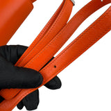 Pre-owned Celine Classic Box Small Leather Shoulder Bag in Orange