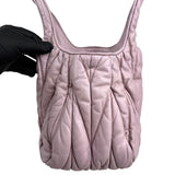 Pre-owned miu-miu-matelasse-tote-front-view