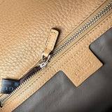Pre-owned gucci-studded-leather-miss-bamboo-shoulder-bag-front-view