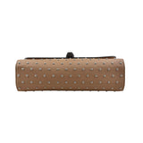Pre-owned gucci-studded-leather-miss-bamboo-shoulder-bag-front-view
