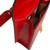 Pre-owned gucci-sylvie-shoulder-bag-medium-red-leather-front-view