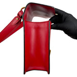 Pre-owned gucci-sylvie-shoulder-bag-medium-red-leather-front-view