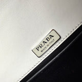 Pre-owned prada-saffiano-leather-crystal-cahier-crossbody-bag-front-view