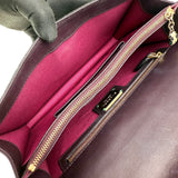 Pre-owned bvlgari-plum-stingray-leather-medium-serpenti-forever-shoulder-bag-front-view