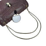 Pre-owned bvlgari-plum-stingray-leather-medium-serpenti-forever-shoulder-bag-front-view