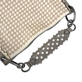 Pre-owned bottega-veneta-gray-intrecciato-loop-shoulder-bag-front