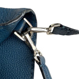 Pre-owned fendi-blue-selleria-leather-anna-bag-front-view