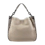 Pre-owned bottega-veneta-gray-intrecciato-loop-shoulder-bag-front