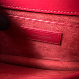 Pre-owned Saint Laurent Sunset Suede Interior Crossbody Medium Red Leather crossbody bag