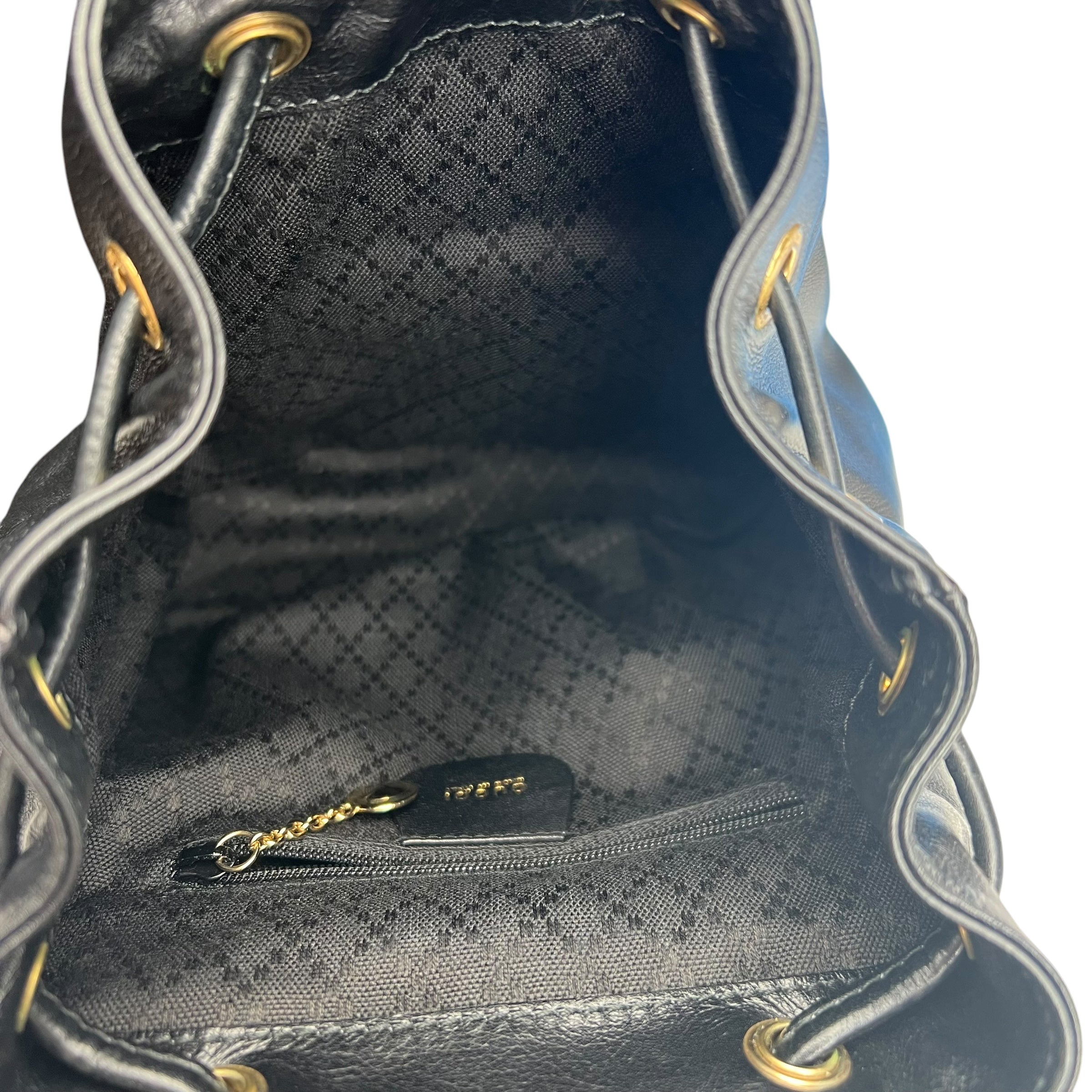 Pre-owned Gucci Bamboo Drawstring Leather Backpack backpack