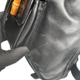 Pre-owned Gucci Bamboo Drawstring Leather Backpack backpack