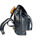 Pre-owned Gucci Bamboo Drawstring Leather Backpack backpack