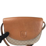 Pre-owned celine-macadam-brown-leather-shoulder-bag-women-front