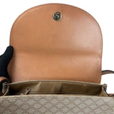 Pre-owned celine-macadam-brown-leather-shoulder-bag-women-front