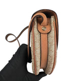 Pre-owned celine-macadam-brown-leather-shoulder-bag-women-front
